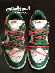  1 Nike Dunk Low Off-White Pine Green حذاء نايك