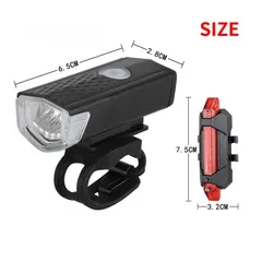  10 Ensemble d'éclairage LED aste USB pour vélo, lampe de poche pour vélo de route VTT, lampe de sauna a