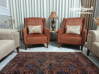  3 كنبايات لغرفة السفرة او الجلوس (شبه جديد)
