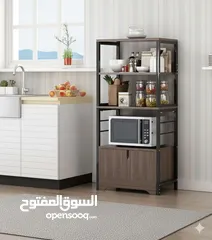  2 خزانة مطبخ عصرية متعددة الاستخدام خلي مطبخك أنيق ومرتب مع خزانة التخزين العملية المصنوعة من مزيج