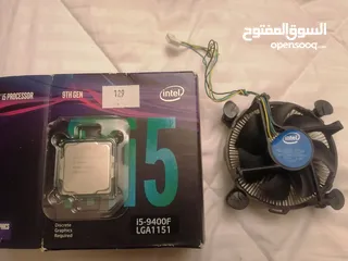  4 للبيع: معالج Intel Core i5-9400F + مروحة أصلية