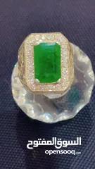  4 Natural Emerald&White Diamonds