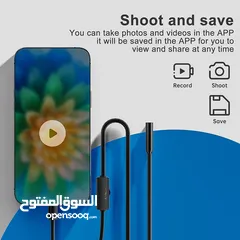  6 كاميرا موبايل للاماكن الصعب الوصول اليها طول 10 متر IP68 Waterproof 7.9mm Lens Endoscope Camera for 