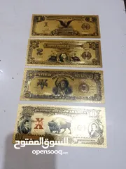  1 دولارات تذكاري اربع قطع كما في الصور طقم كامل