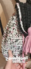  3 شنطة ظهر كروشيه مشغولة يدويا بجودة عالية