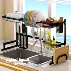  4 ستاند الصحون فوق المجلى حجم جامبو