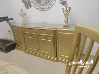  7 غرفه سفره ملوكي راقيه  ما شاء الله خشب صولد