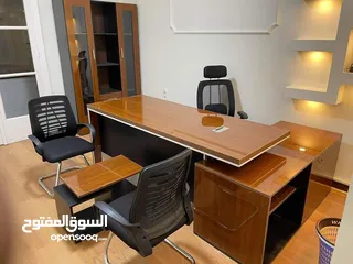  16 مكتب مدير مودرن (اثاث مكتبي -خشب-زجاج ) elegant modern office furniture desk