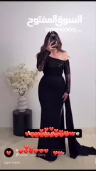  2 فستان سهرة ناعم لون اسود ملبوس لبسة وحدة للبيع