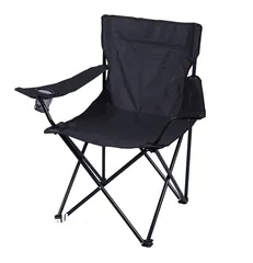  2 Al Maari Folding Camping Chair  Portable Beach Chair with Cup Holder  With Carry Bag  For Fishing