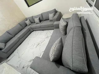  3 اطقم كورنرات تفصيل جديد ستايل امريكي  من افضل انواع الخشب والقماش والاسفنج  مع امكانية تغيير اللون