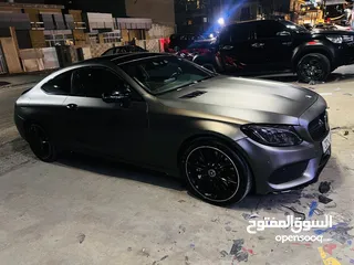  4 مارسدس كوبيه  c43 AMG 2018  اصل مغلفه لون مات