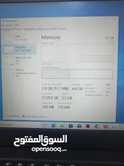  4 الجيل الثامن. الهارد 256.  ssd الرام 8 ddr4 .حجم الشاشة 14