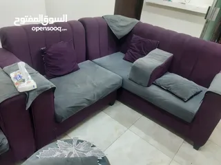  1 طقم كورنر تفصيل خشب قرط سويد بحاله  ممتازة
