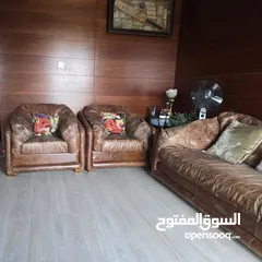  3 Original Rugged Genuine Leather Sofa for Sale