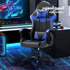  6 فينيسين كرسي العاب مريح بظهر مرتفع، كمبيوتر قابل للامالة وارتفاع للتعديل، للدوران 360 درجة مع دعم ..