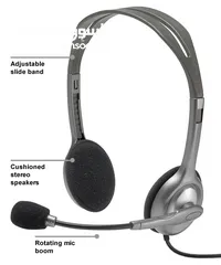  3 Logitech H110 Stereo Headset وضوح في الصوت... وراحة تدوم طوال اليوم!لجميع الاستعمالات