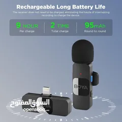  4 مايك تسجيل من براند بويا الأصلي لهواتف الايفون Boya BY-V1 For IOS Iphone Mic