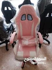  10 كرسي ألعاب ALEAVIC وردي اللون، ظهر مرتفع، مريح وقابل للتعديل، كرسي ألعاب من جلد البولي يوريثان بتصم
