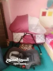  2 تخت بيبي + حاملة بيبي