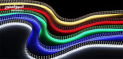  3 شريط لاصق مضئ 24 لون و حركه جميع انواع الديكورات يوجد اطوال متعدده حبل ليد مضئ ضوء ديكور حفلات لمبه