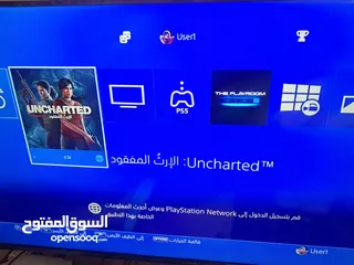  6 بلايستيشن 4 برو + ايد اصلية + سيدي انشارتد الإرث المفقود بحالة الوكالة ممتازات
