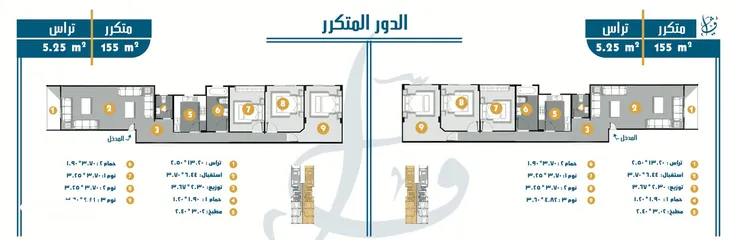  3 شقة للبيع 155 م فى حدائق اكتوبر بجوار صن كابيتال بمقدم 500 الف فقط و بالتقسيط حتى 36 شهر