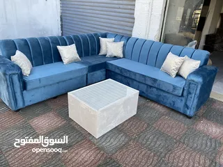  28 عرض خاص كورنر 9 مقاعد مع كنب مزدوجة + بفه + 7 مخدات