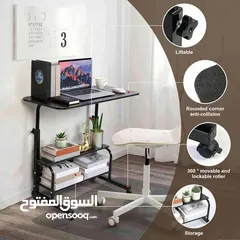  4 طاولة لابتوب خشبية بتصميم عصري ومتين سطح واسع يكفي لابتوب، دفتر محاضرات، كتب وأقلام وحتى القهوة .