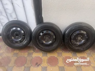  4 3 Iron wheels with tires