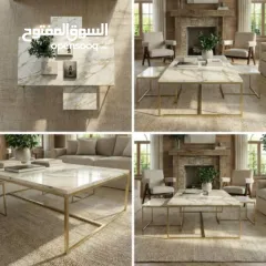  2 طاولة وسطية رخامية فاخرة