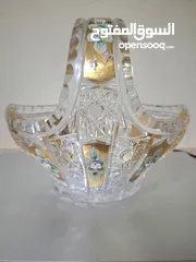  1 Crystal Basket Vase