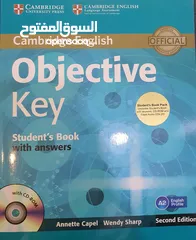  1 كتاب Cambridge English Objective key student's book with answers المتضمن للحلول. KET للبيع