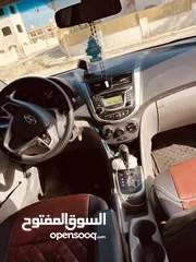 5 هيونداي اكسنت 2014 سياره مش ناقصها اشي غير رشه دهان وله السياره الله يبارك لصاحب النصيب