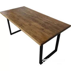  1 طاولة خشب صلب