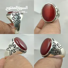  1 خواتم فضه 925 عقيق يماني سعر الخاتم 10 ريال