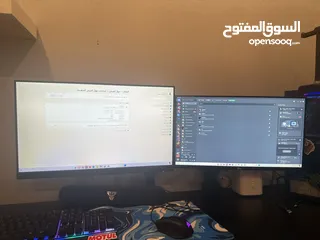  1 للبيع شاشتين مع ستاند