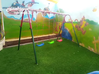  2 العاب حديد مراجيح وسحاسيل للحدائق والمزارع والشاليهات