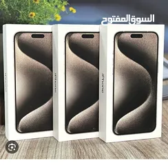  1 iPhone 15 pro max ( 256GB)  جديد كفالة شرق اوسط كفالة إي سستم  كفالة سمارت باي كفالة 365