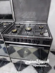  2 غازات إيطالي يونيفرسال مجدد كامل ستانلس ستيل كامل 7 مفاتيح يشتغل فرنو فوق وتحت مع بعض أو كل شوايه لح