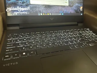 4 لابتوب hp victus جيمينج كرت شاشة rtx3050 ti بحالة ممتازه سعرر حرررق
