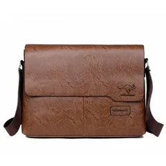  5 Cross body men's shoulder bag  Made of soft leather Crack and water resistant