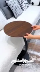  4 طاولة جانبية مستديرة على شكل حرف C، الحل المثالي لكل مكان!  يمكن استخدامها بجانب الأريكة، كطاولة شاي