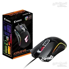 1 ماوس جيجابايت اوروس سلكي اصلي GIGABYTE AORUS M5 USB WIRED MOUSE