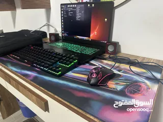  2 للبيع: لابتوب امريكيASUS TUF A17 + كيبورد ميكانيكي + ماوس جيمنج + سماعات + شنطة + ماوس باد طويلة