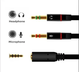  3 3.5mm Audio Mic Y Splitter - 10 JD