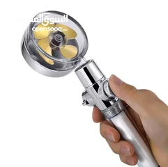  2 رأس الدش التوربيني الفاخر – تجربة استحمام مختلفة تمامًا تدفق ماء قوي ومنعش بفضل المروحة التوربينية