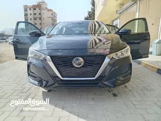  1 نيسان سينترا SV 2020 وارد امريكي 1.8 cc صبغ وكالة  نظيفة جدا رادار وتنبيه حوادث شاشة كميرا