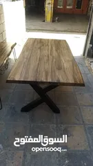  13 طاولة سفرة خشب طبيعي