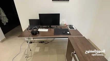  1 Big office table with gaming chair